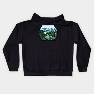 Cthulhu's Fishbowl Dream: A humorous take on the Great Old One Kids Hoodie